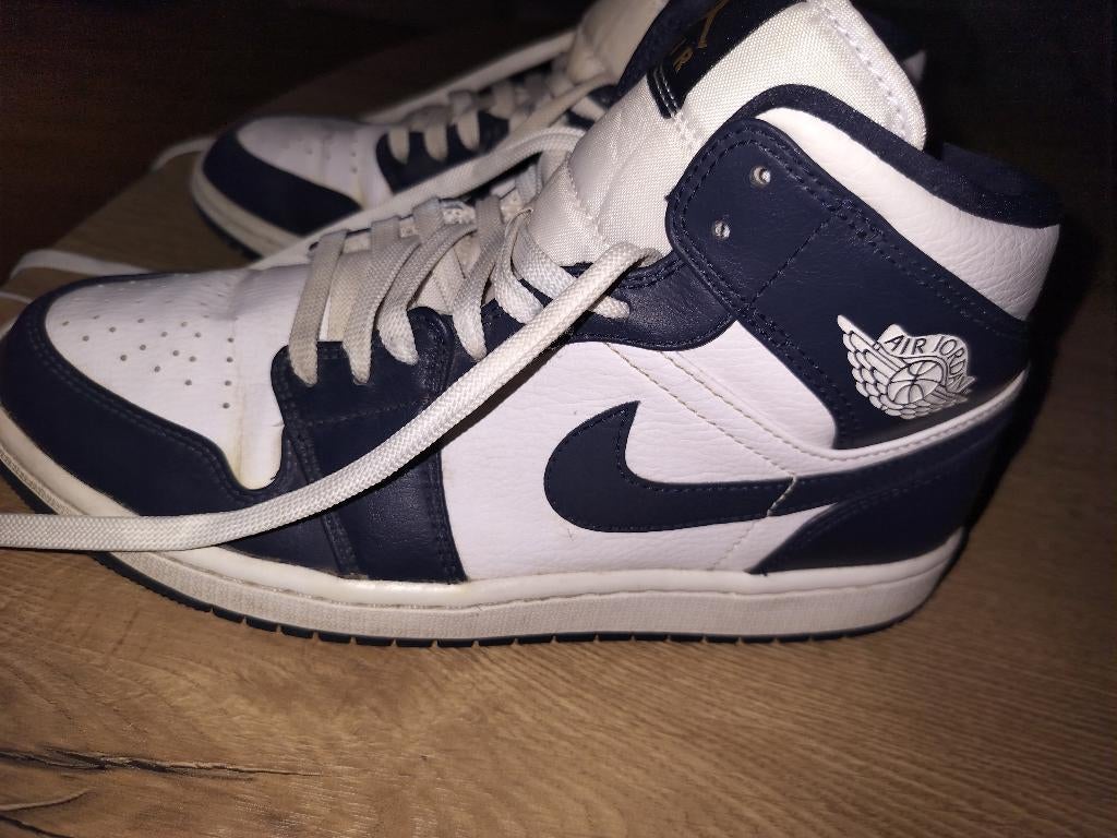 Nike air Jordan 1 med sneakers maat 42, Kleding | Heren, Schoenen, Blauw, Nike, Ophalen of Verzenden, Sneakers