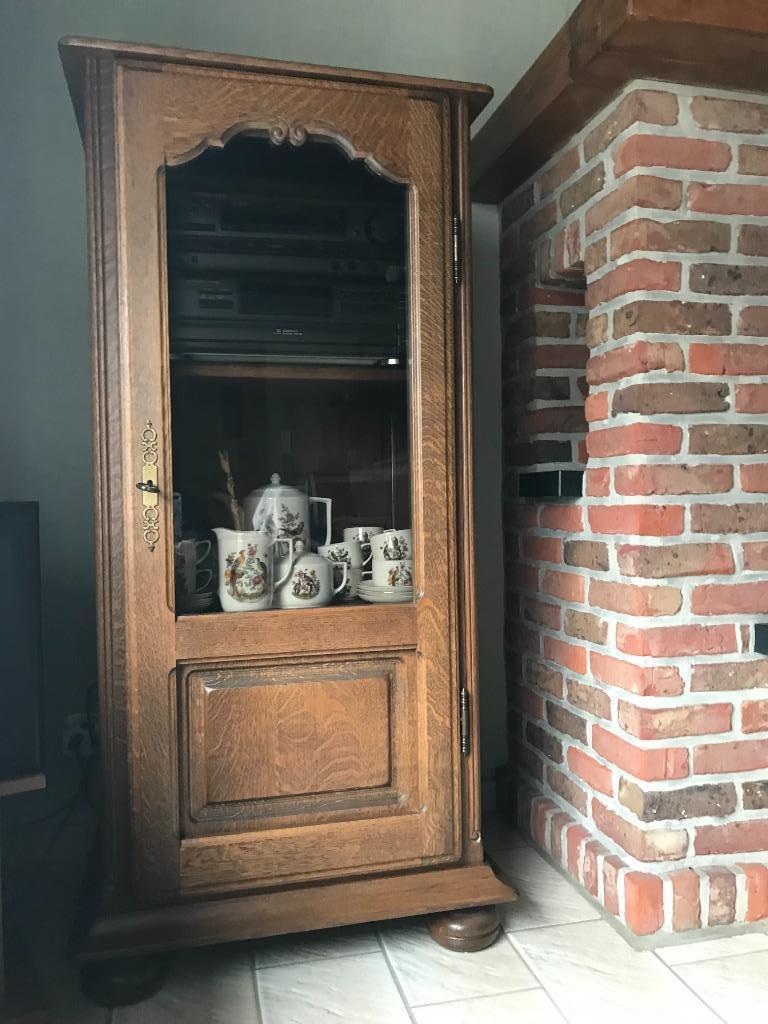 vitrinekast, Ophalen, Glas, Met deur(en), 50 tot 100 cm