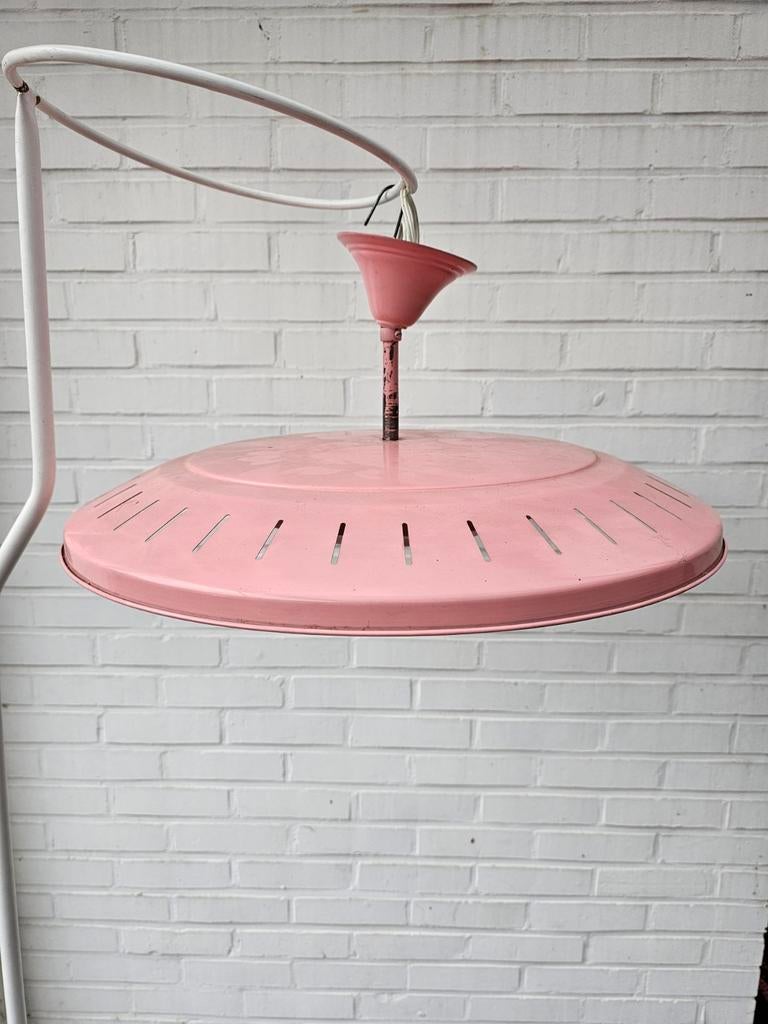 Lot Louis Kalff ufo lamp roze + lichtgele + 5 tl lampen, Ophalen