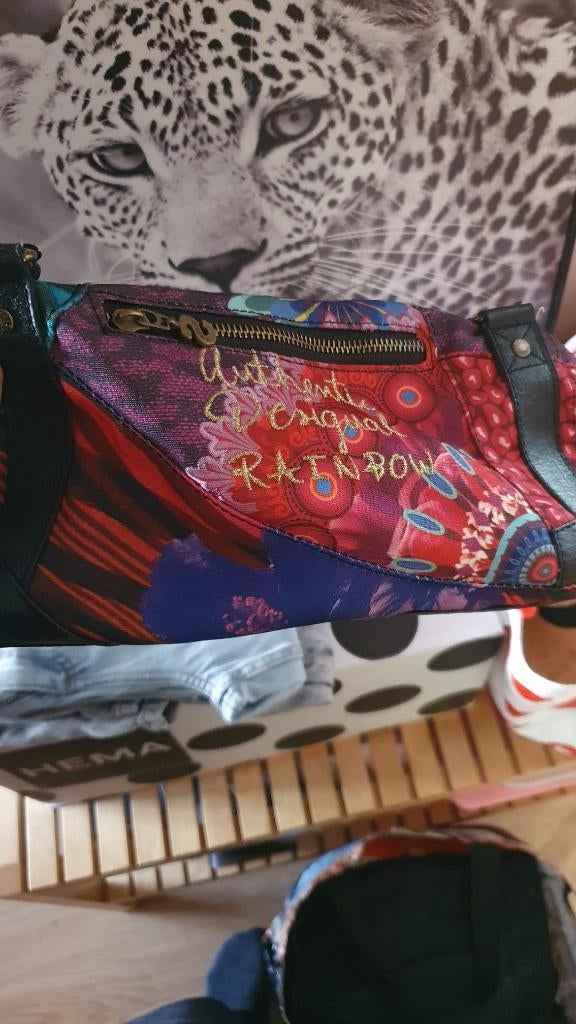 Desigual Vintage „Rainbow” tas - zeer goede staat, Handtassen en Accessoires, Tassen | Damestassen, Ophalen of Verzenden, Zo goed als nieuw