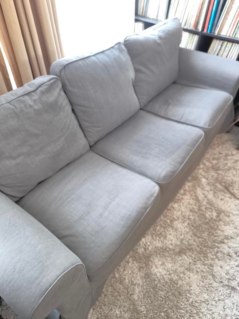 Ikea EKTORP 3-ZITS GRIJZE FAUTEUIL, Huis en Inrichting, Zetels | Complete zithoeken, Zo goed als nieuw, Stof, Ophalen