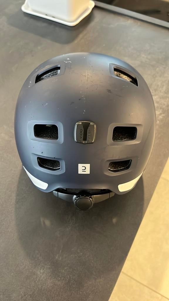 Blauwe Btwin Fietshelm, Ophalen of Verzenden, Gebruikt, L, Heer of Dame