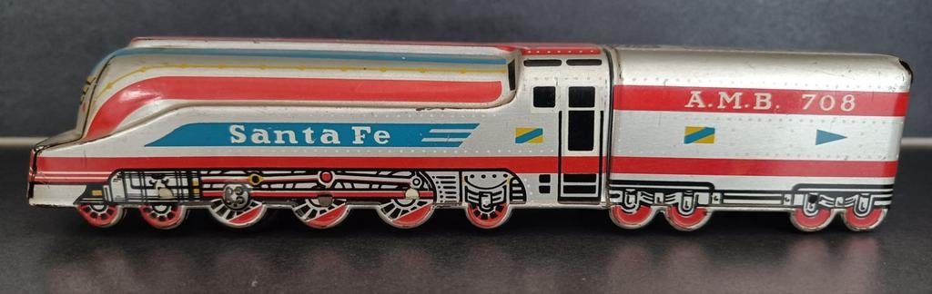 Oude blikken trein Santa Fe Italië, Antiek en Kunst, Ophalen of Verzenden