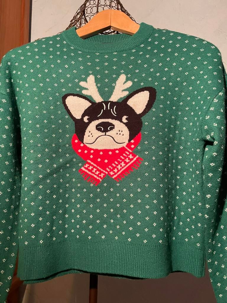 Très joli pull de Noël Kiabi xxs (Xs) NOUVEAU, Neuf, Enlèvement ou Envoi, Taille 36 (S), Vert