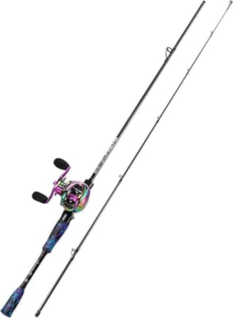 Sougayilang Gietijzeren aas hengel en haspel GRATIS LEV, Watersport en Boten, Hengelsport | Witvissen, Nieuw, Complete set, Verzenden