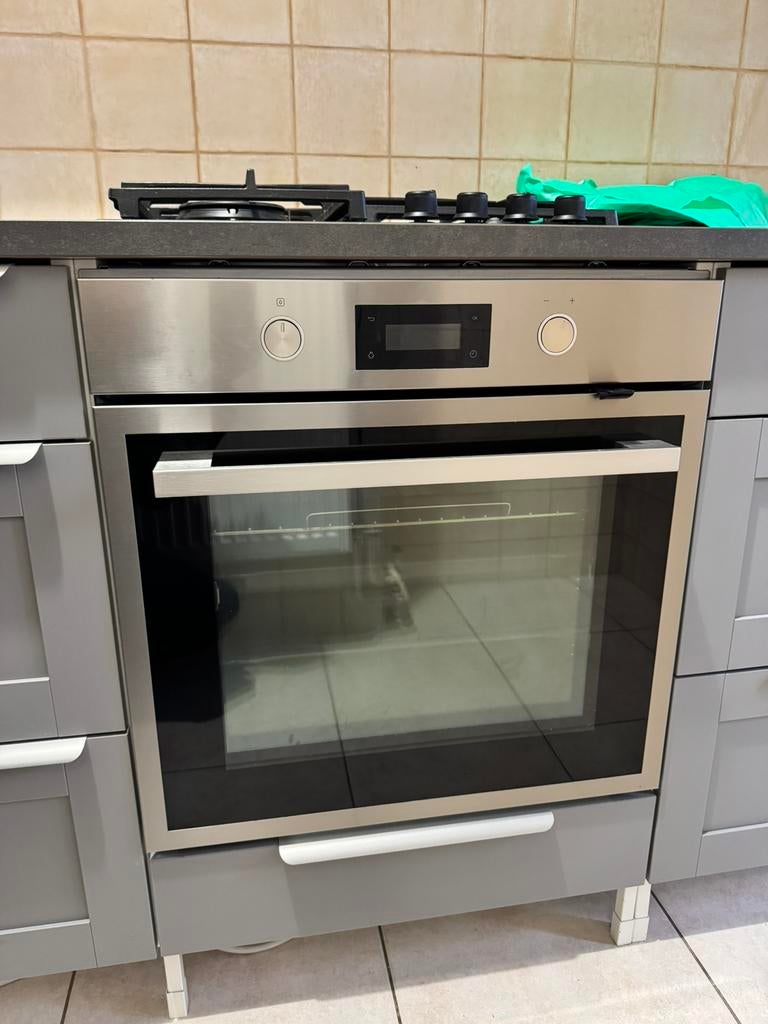 Inbouwoven RVS – perfect werkend, Hete lucht, Zo goed als nieuw, Oven met grill, Inbouw