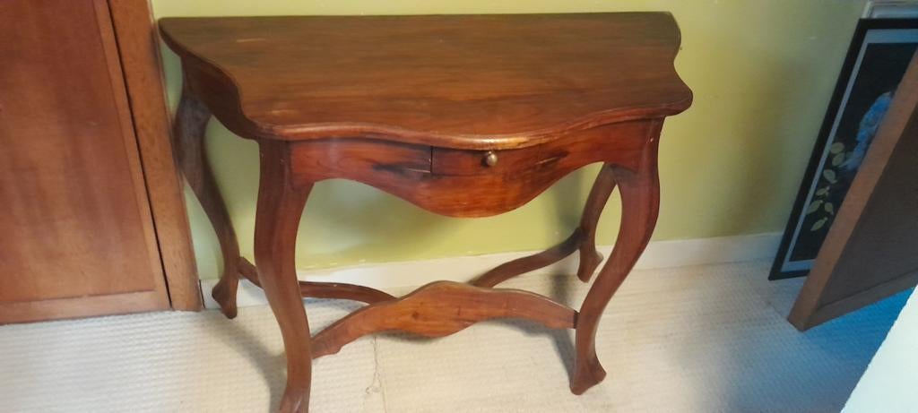 Prachtige sidetable...hout...met 1 laden..., Ophalen