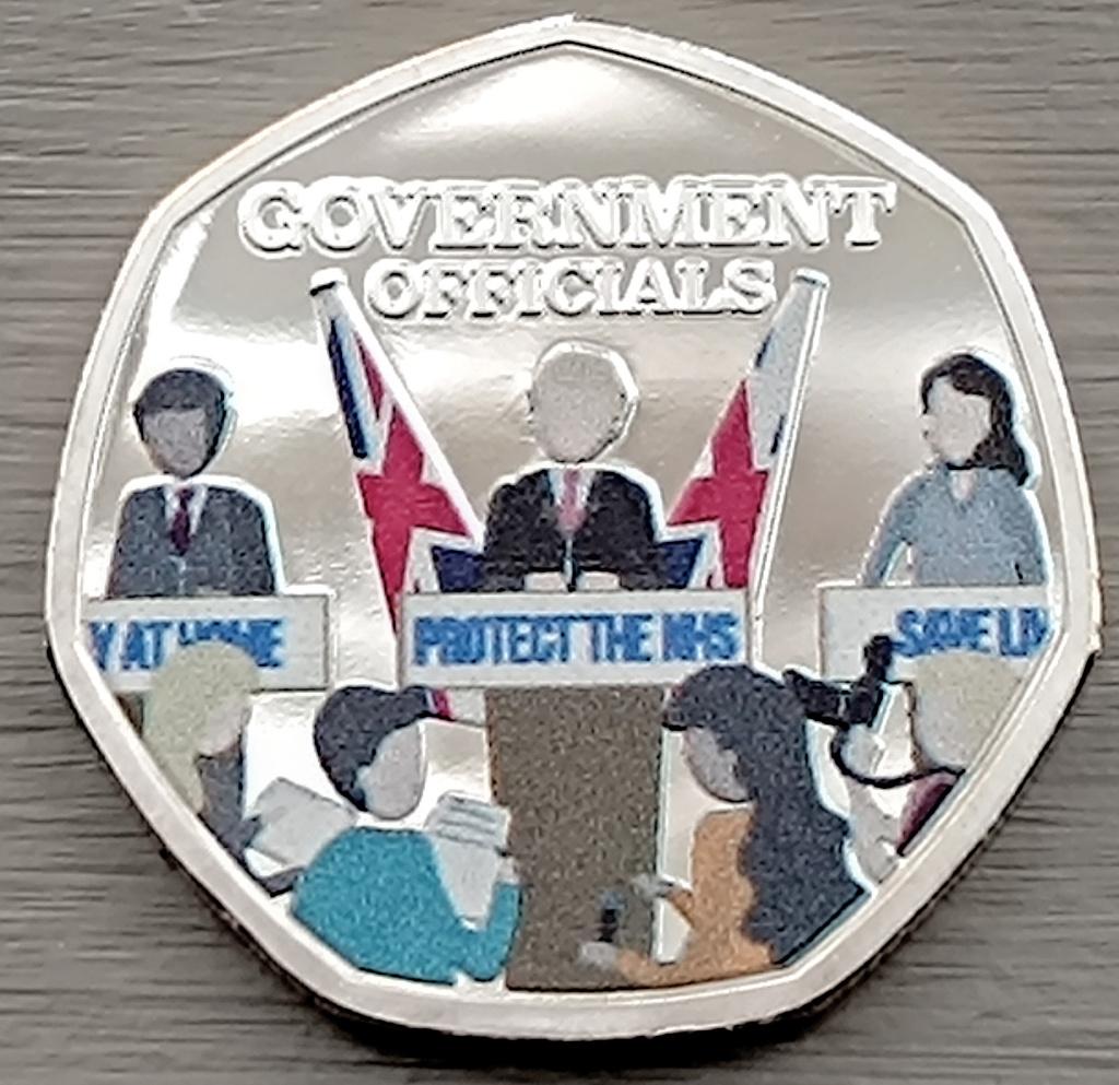 munt Samoa 1/2 dollar 2020 : government officials:, Ophalen of Verzenden, Zilver