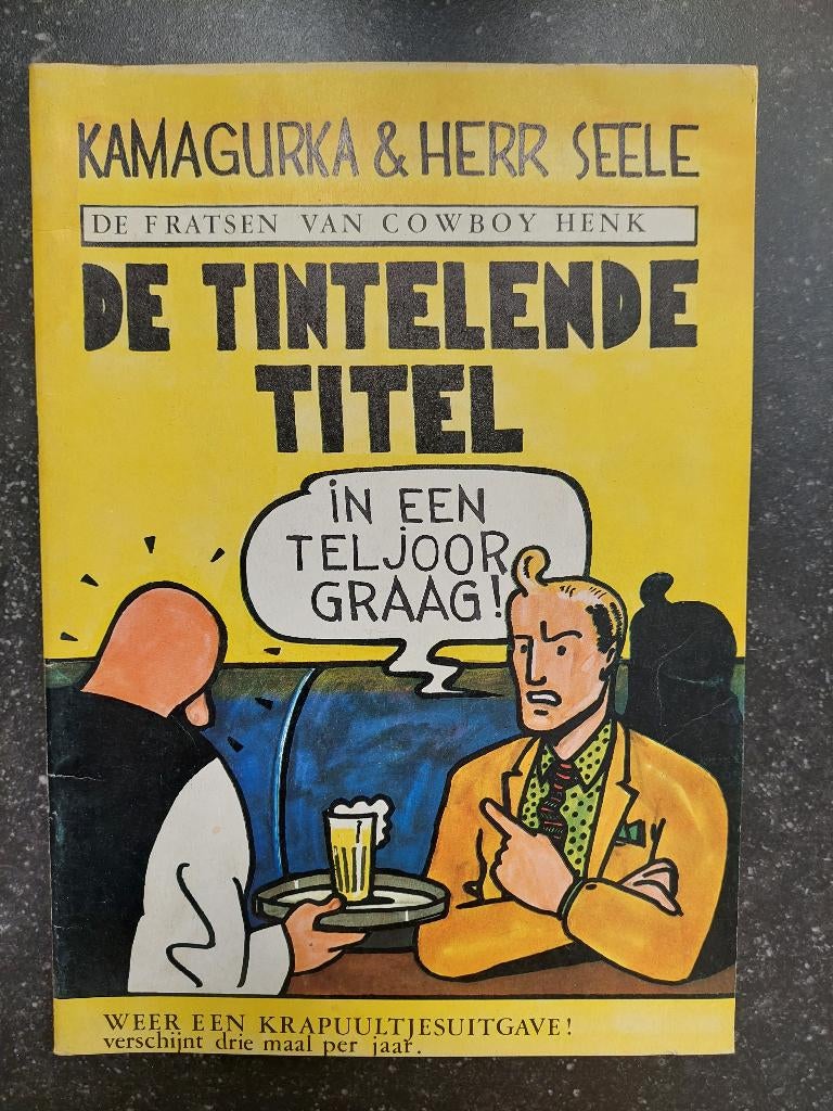 strip - Kamagurka & Herr Seele De tintelende titel 1982, Boeken, Eén stripboek, Ophalen of Verzenden, Zo goed als nieuw, Kamagurka & Herr Seele