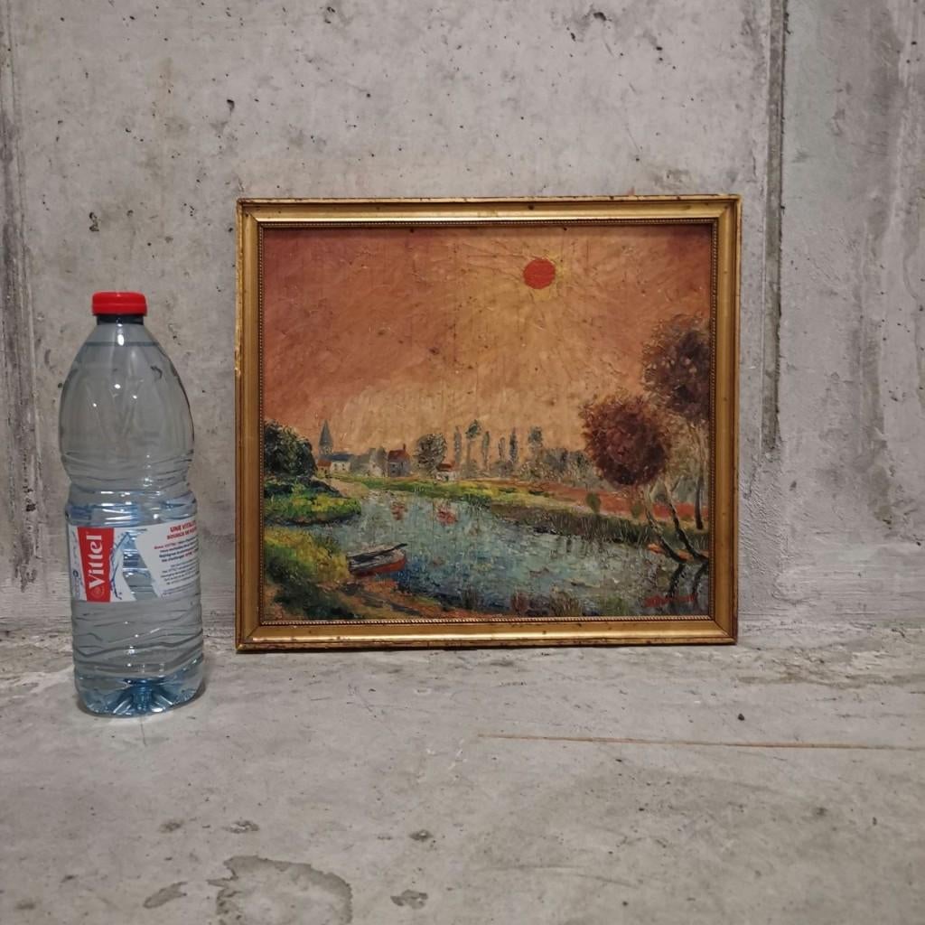 Paysage de Lys près d'Afsnee (1925-1935) - I.M. Bronckelaers, Antiquités & Art, Enlèvement