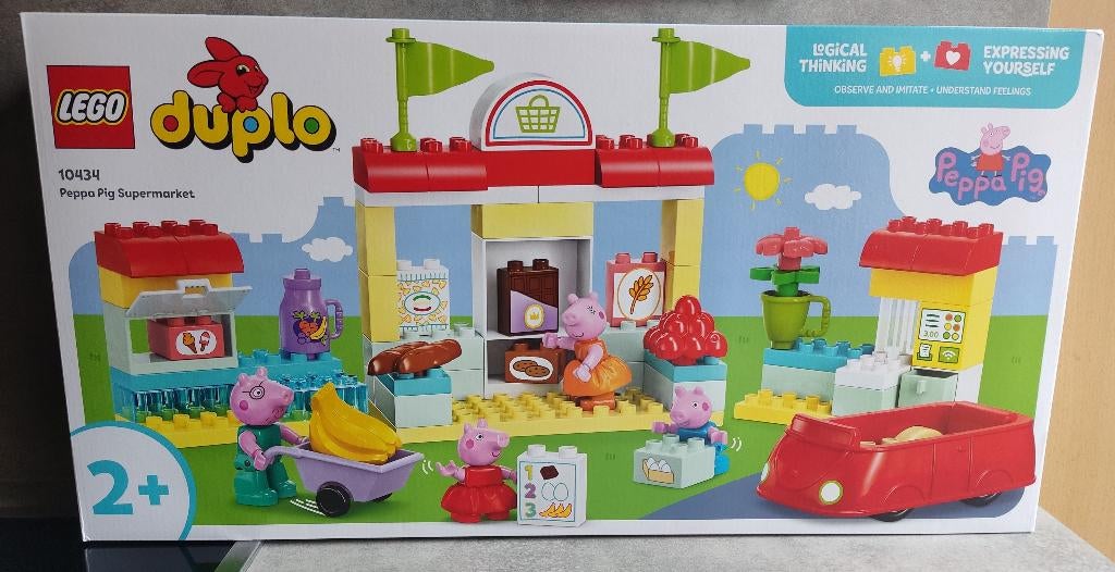 lego duplo 10434 peppa pig supermarkt, Kinderen en Baby's, Ophalen of Verzenden, Nieuw, Complete set, Duplo