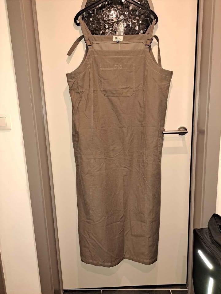 Tuinbroekjurk, maxi salopette jurk, 48, Enlèvement ou Envoi, Comme neuf, Brun, Robe