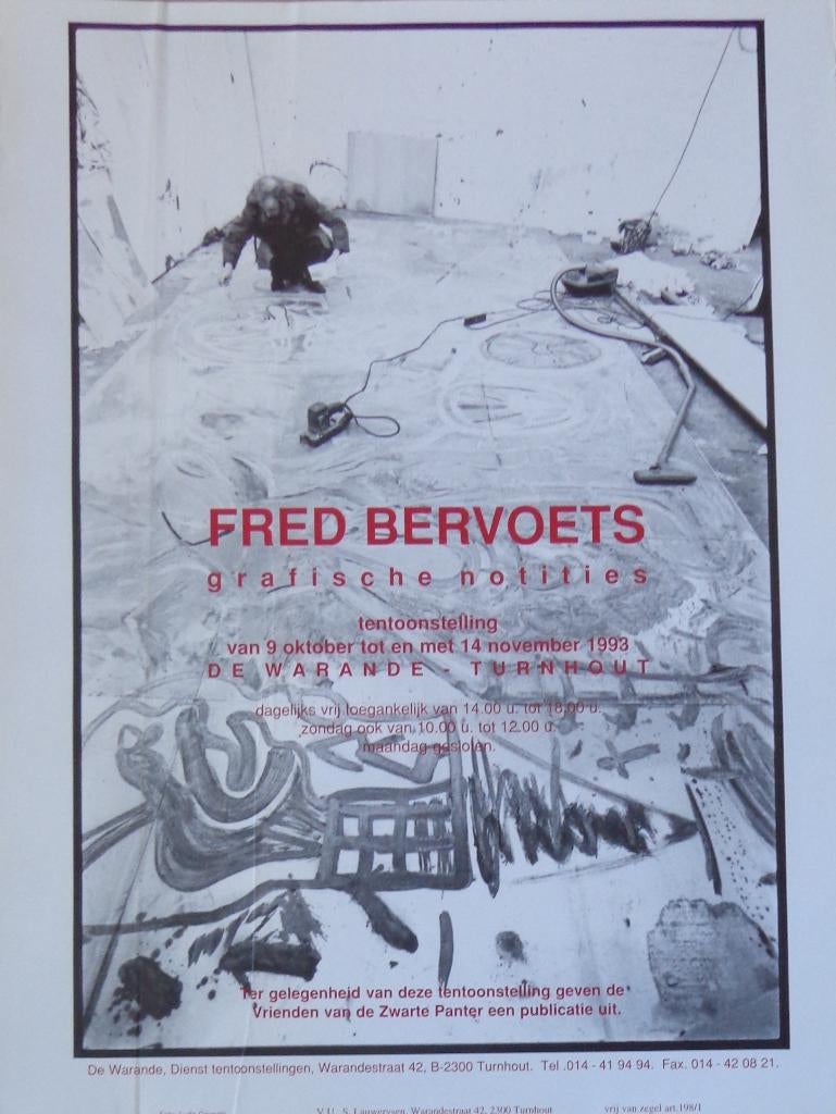 FRED BERVOETS / AFFICHE / KLEUROFFSET / 80x60cm / PANTER, Ophalen of Verzenden
