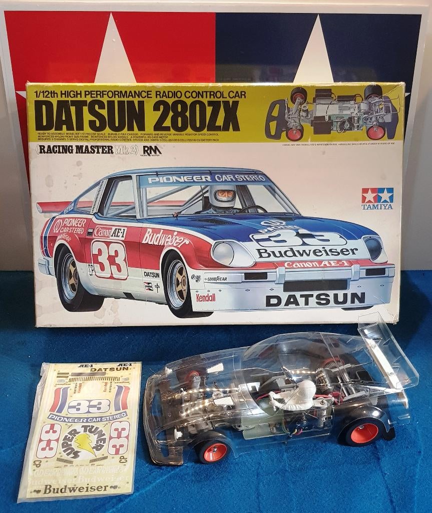 Vintage Tamiya Datsun 280ZX #58022 van 1980 Nieuw gebouwd, Hobby en Vrije tijd, Modelbouw | Radiografisch | Auto's, Nieuw, Auto onroad