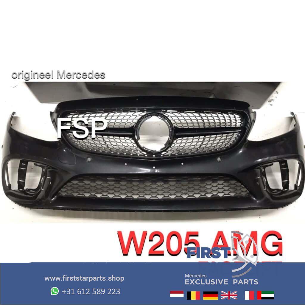 W205 Facelift AMG Voorbumper + diamond gril 2019 Mercedes C, Utilisé, -, Avant, -