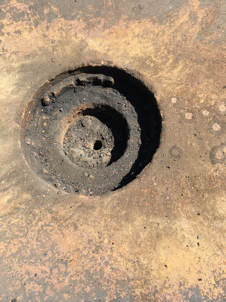 Verplaatsbare smidvuur, Ophalen