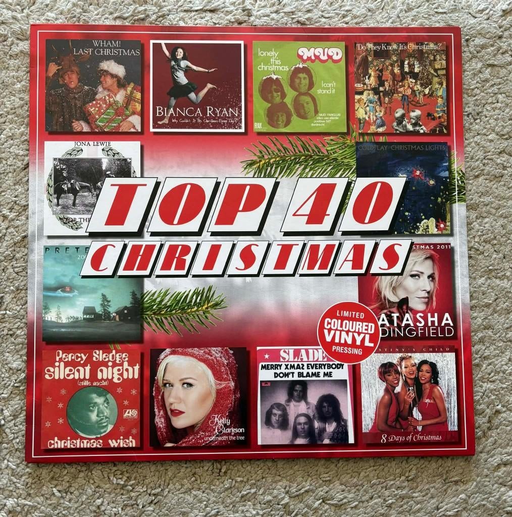 Various – Top 40 Christmas (Rode Vinyl) (LP), Ophalen of Verzenden, Zo goed als nieuw, Overige formaten