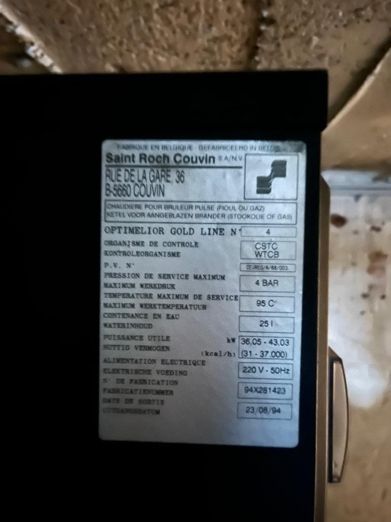 chaudière, Bricolage & Construction, Chaudière CC ou Chaudière combinée, 500 à 800 watts, Enlèvement, Utilisé