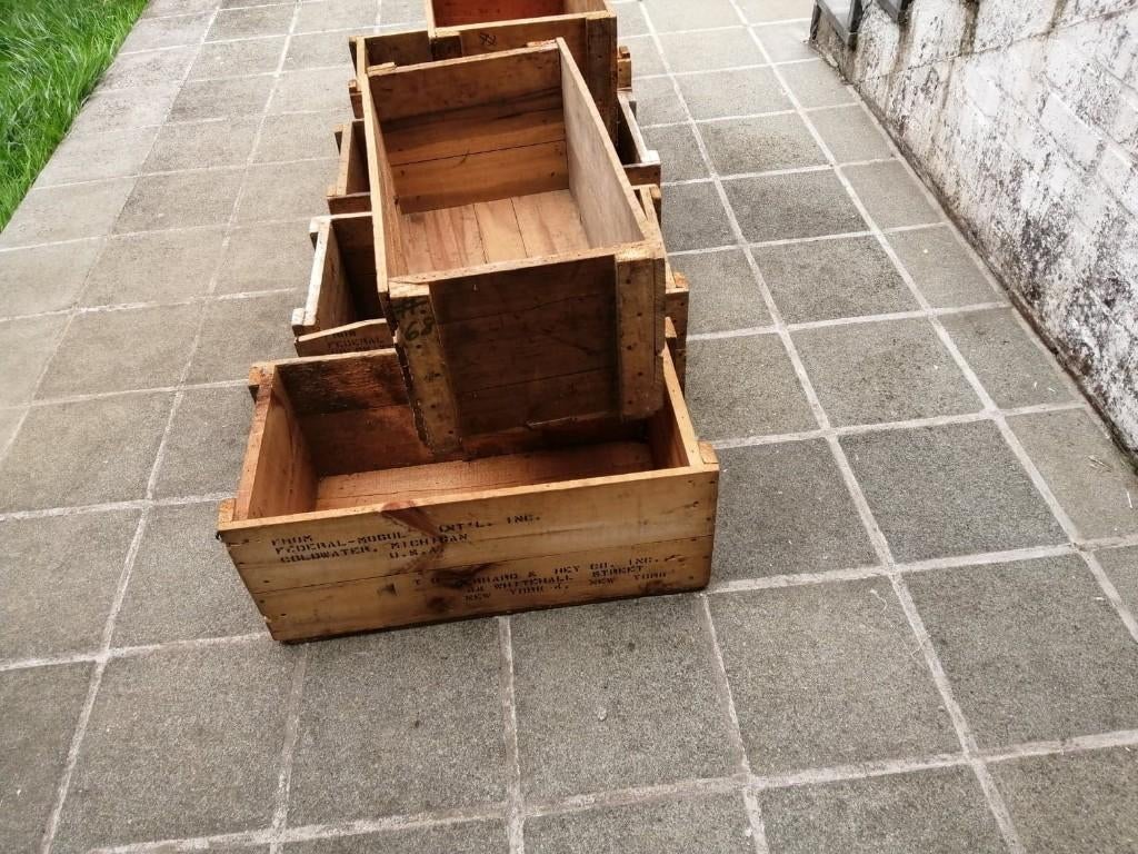 caisse en bois vintage 1948, Enlèvement