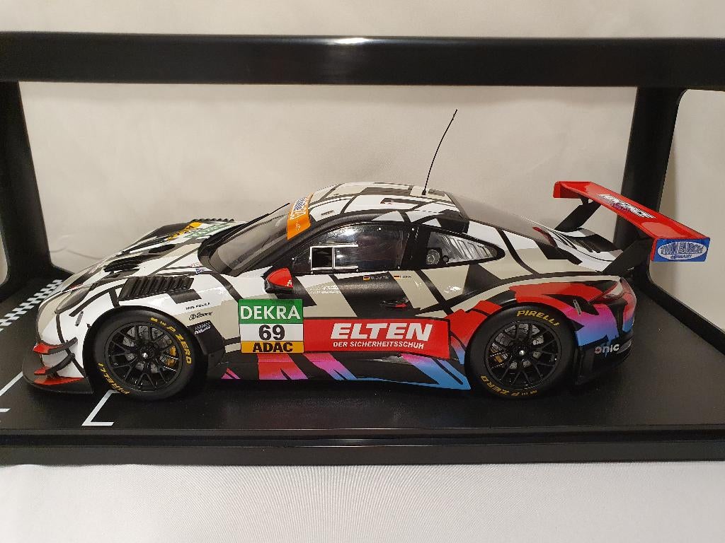 2x Porsche 911 (991) GT3 R Iron Force Fan Set 1:18 Ixo, Ophalen of Verzenden, Nieuw, Auto, Overige merken