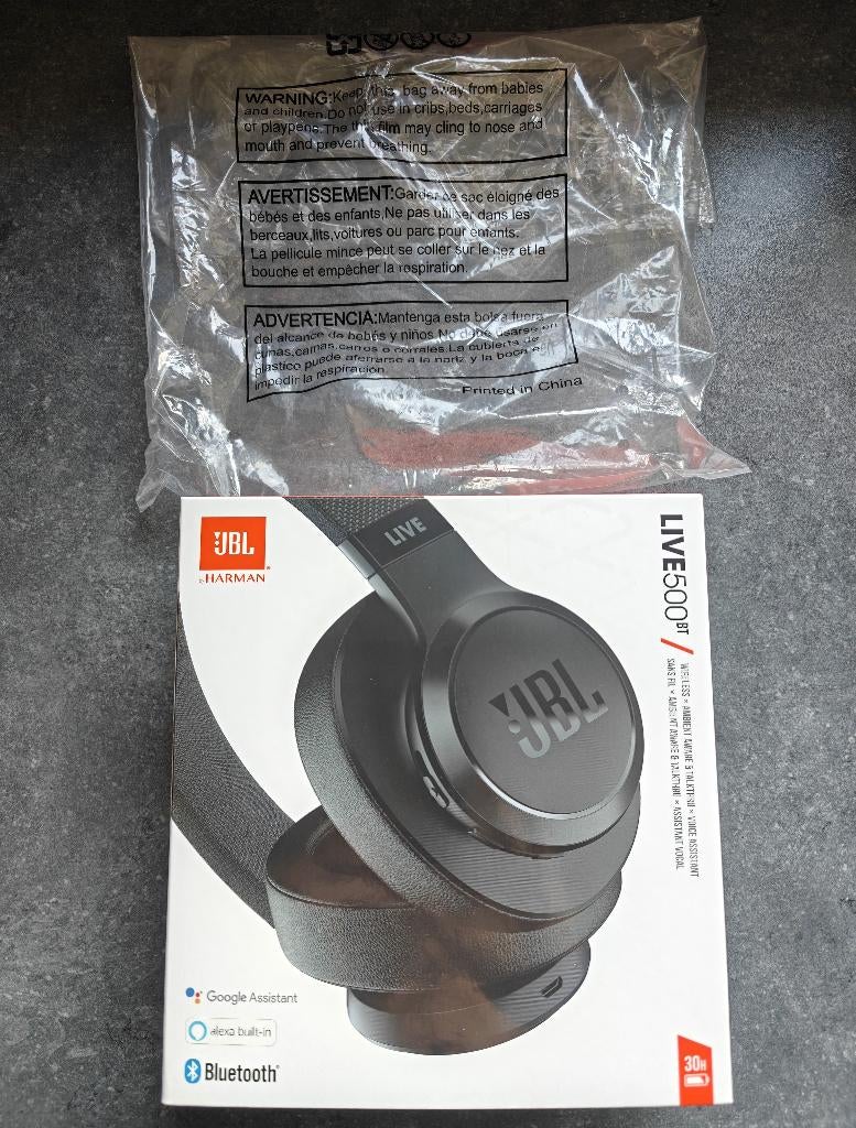 Nieuw: JBL Live 500BT draadloze hoofdtelefoon zwart, Audio, Tv en Foto, Hoofdtelefoons, Overige merken, Nieuw, Ophalen of Verzenden