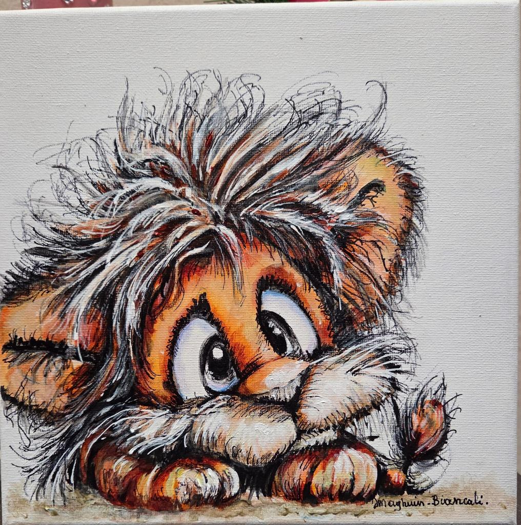 Leeuw met grote ogen, Ophalen of Verzenden