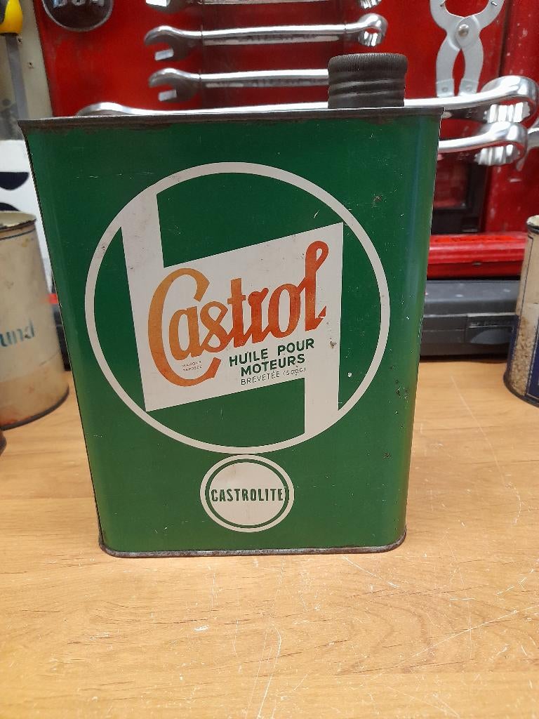 Oude lege oliekan van Castrol Castrolite, Verzenden, Gebruikt, Overige typen