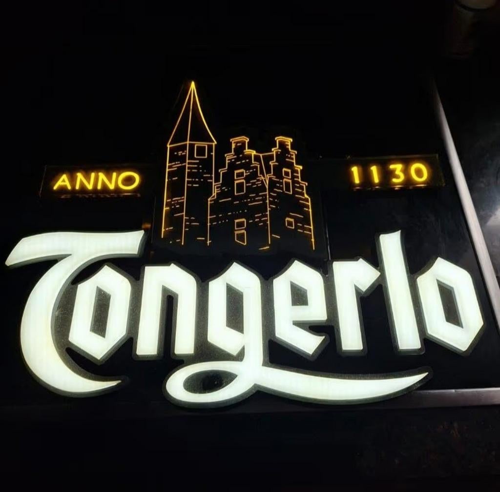 Bierreclame met verlichting, Verzamelen, Biermerken, Ophalen