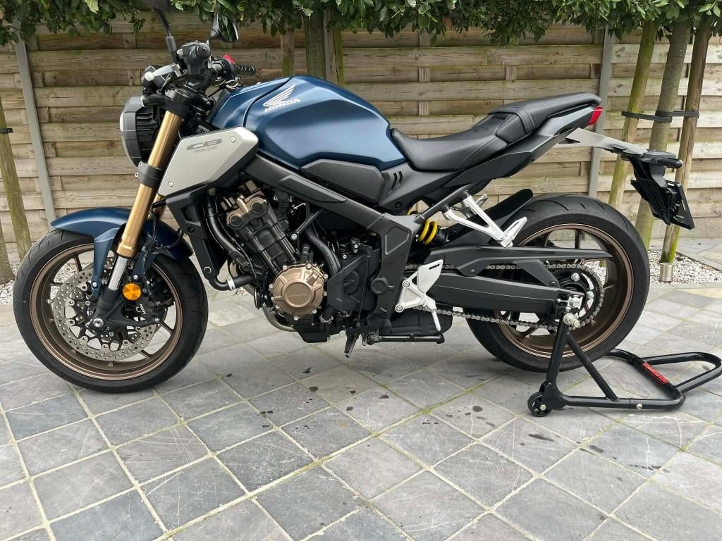 Honda cb 650 R **!! 1700KM !!**4/2021**mat jeans kleur***, Permis Moto A, Entreprise, Plus de 35 kW, Contrôle de traction
