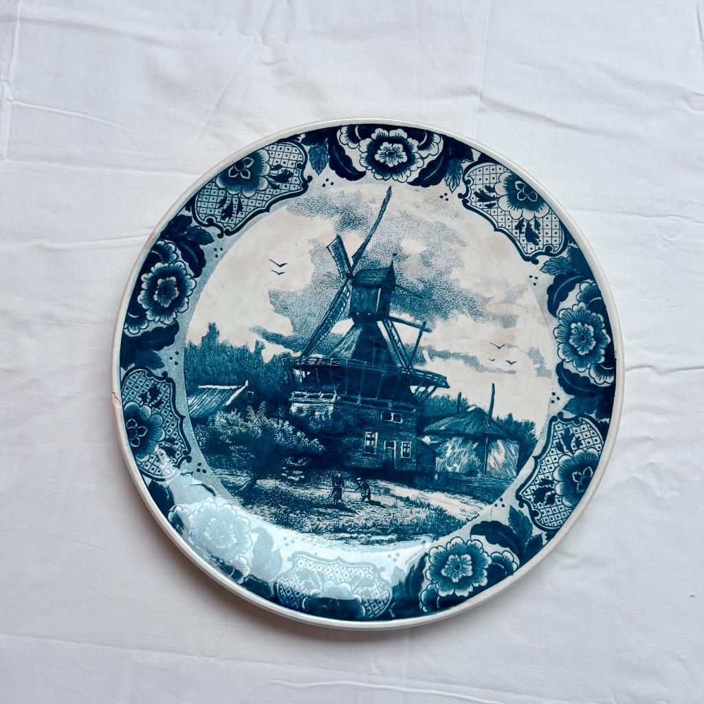 Groot bord in Delfts blauw, Antiek en Kunst, Ophalen