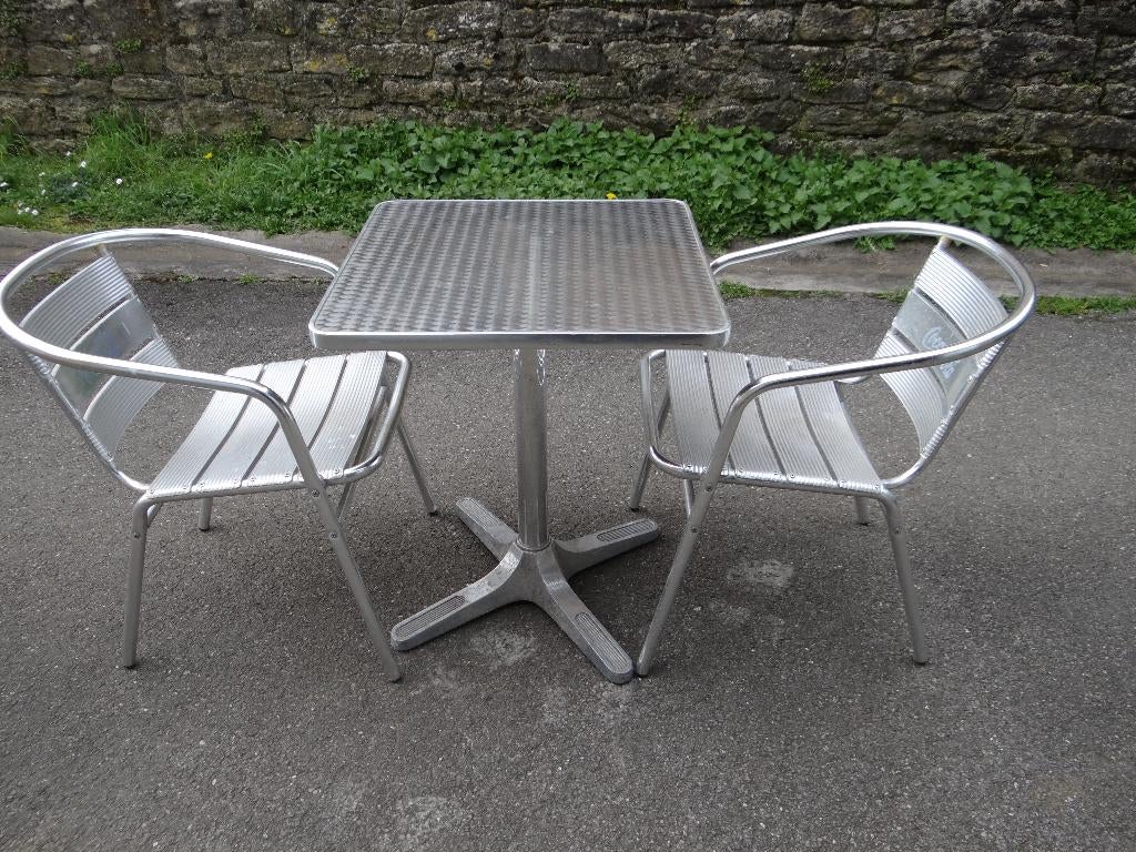 table et 2 fauteuils de terrasse, Jardin & Terrasse, Enlèvement, Comme neuf, Aluminium