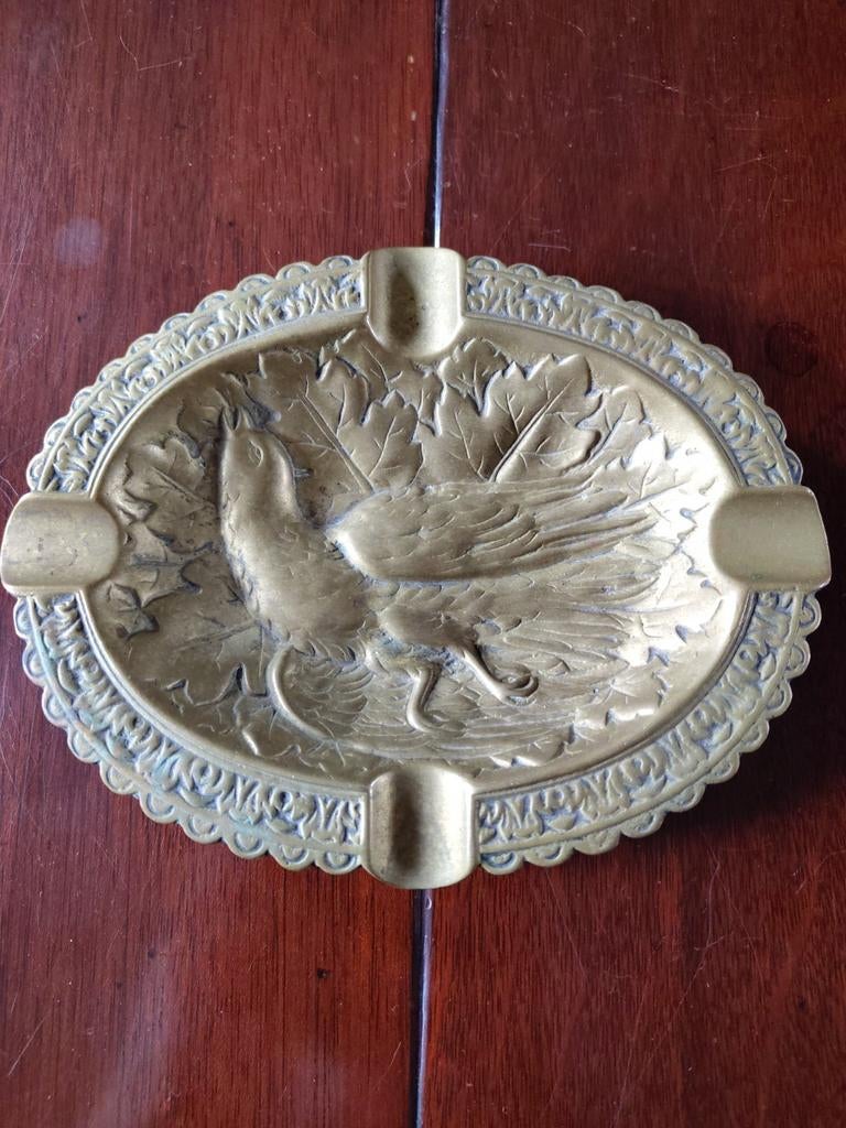 Antieke asbak zwaluw, Antiek en Kunst, Ophalen of Verzenden