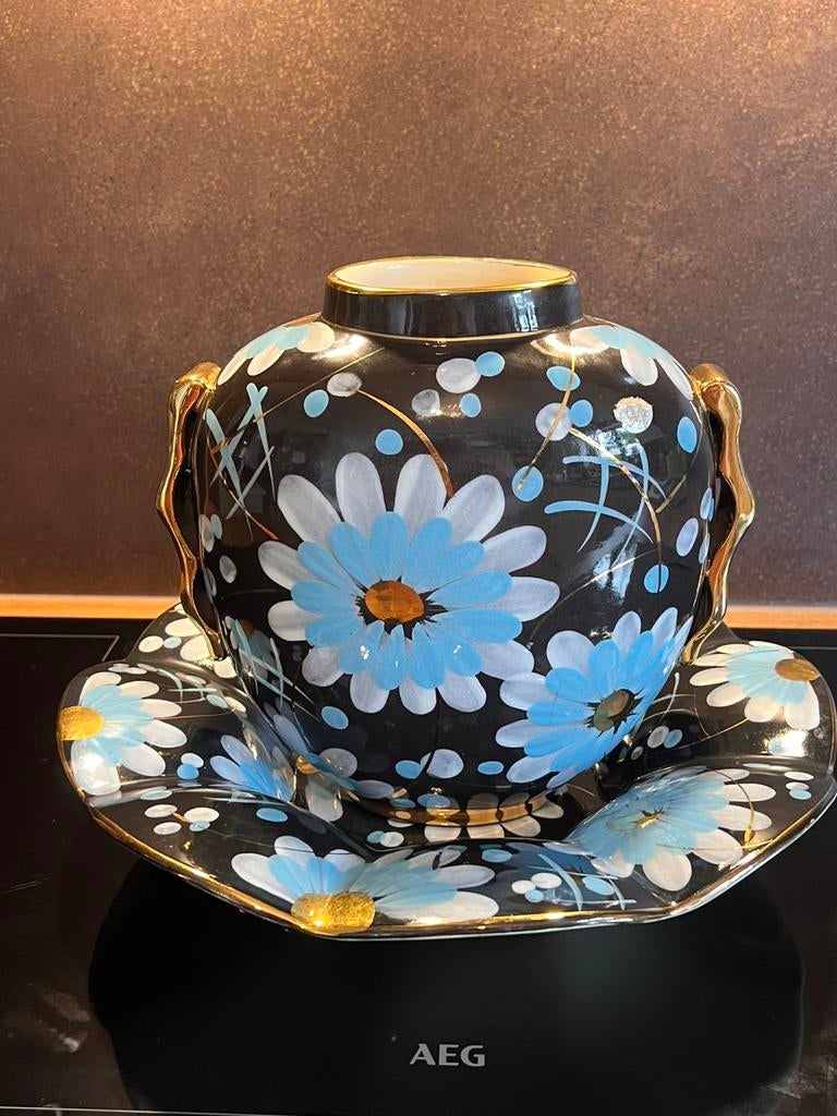 Vase et plat Art Déco Boch de Raymond Chevalier, Antiquités & Art, Antiquités | Vases, Enlèvement