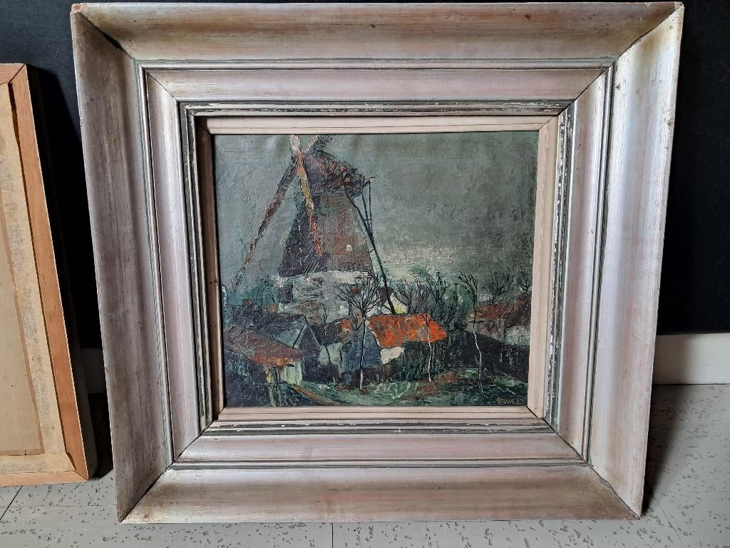 oude schilderij MOLEN, Antiek en Kunst, Ophalen