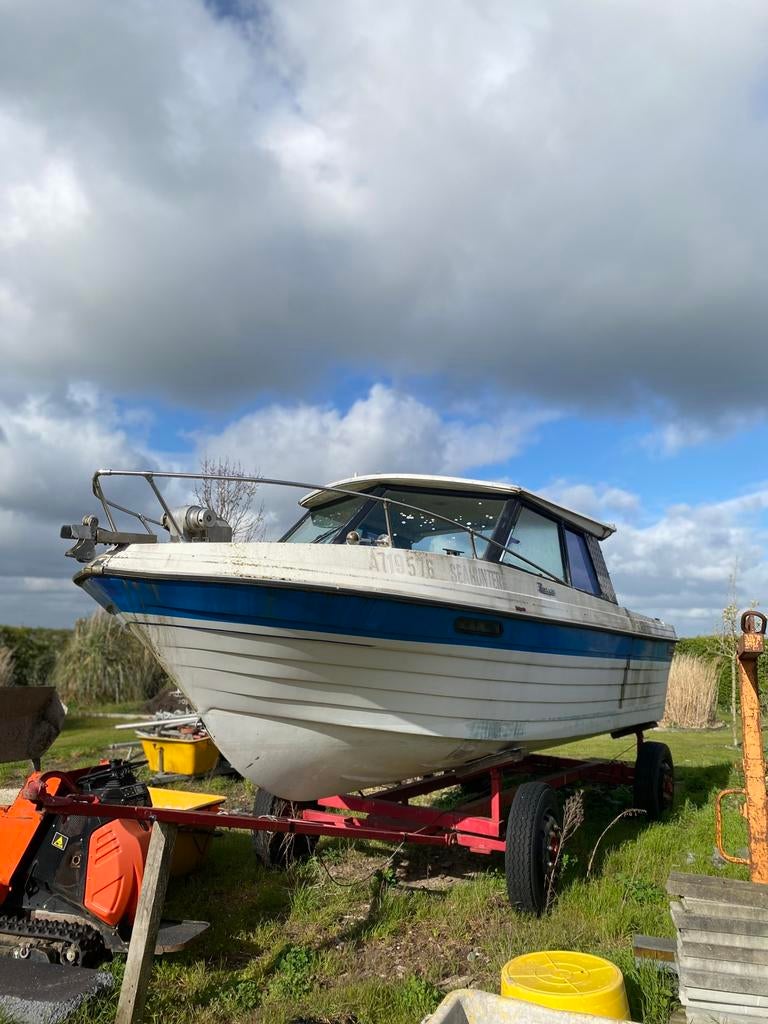 Oude visboot / kajuitboot – project – met papieren, Watersport en Boten, Vis- en Consoleboten, Ophalen, Gebruikt, 3 tot 6 meter