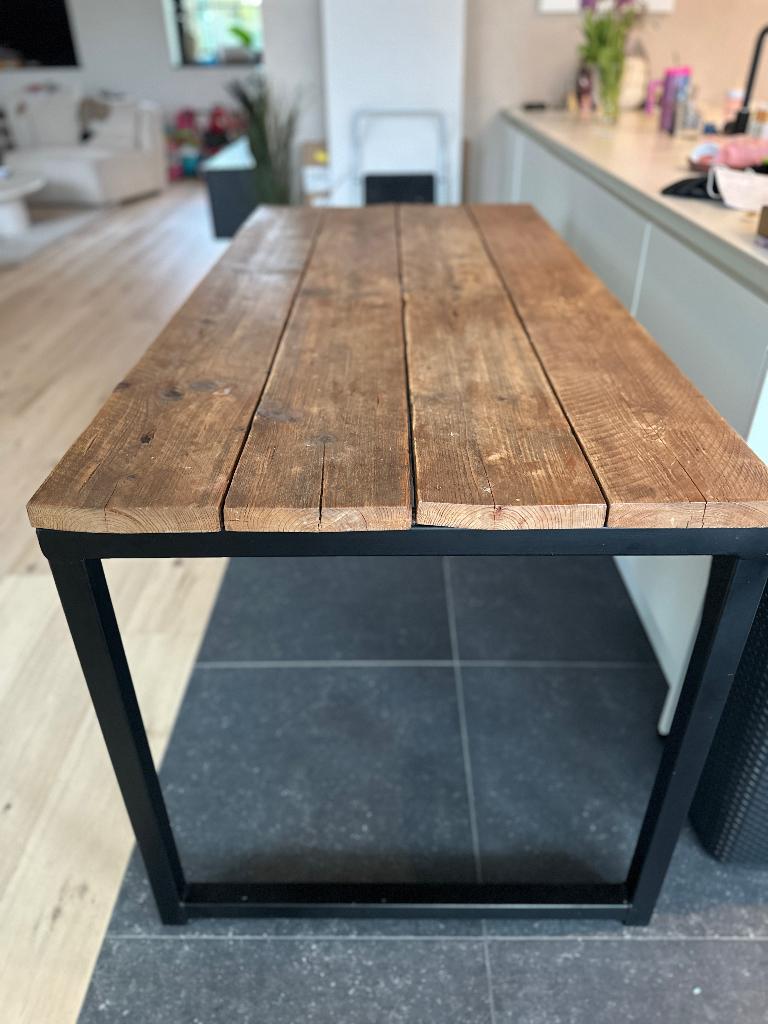 Eetkamertafel, Ophalen, Gebruikt, 50 tot 100 cm, 150 tot 200 cm