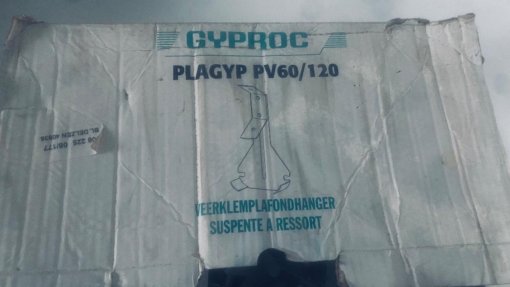 Veerklem plafond hanger Plagyp pv60/120 gyproc, Ophalen of Verzenden, Nieuw, Minder dan 50 mm, Overige typen