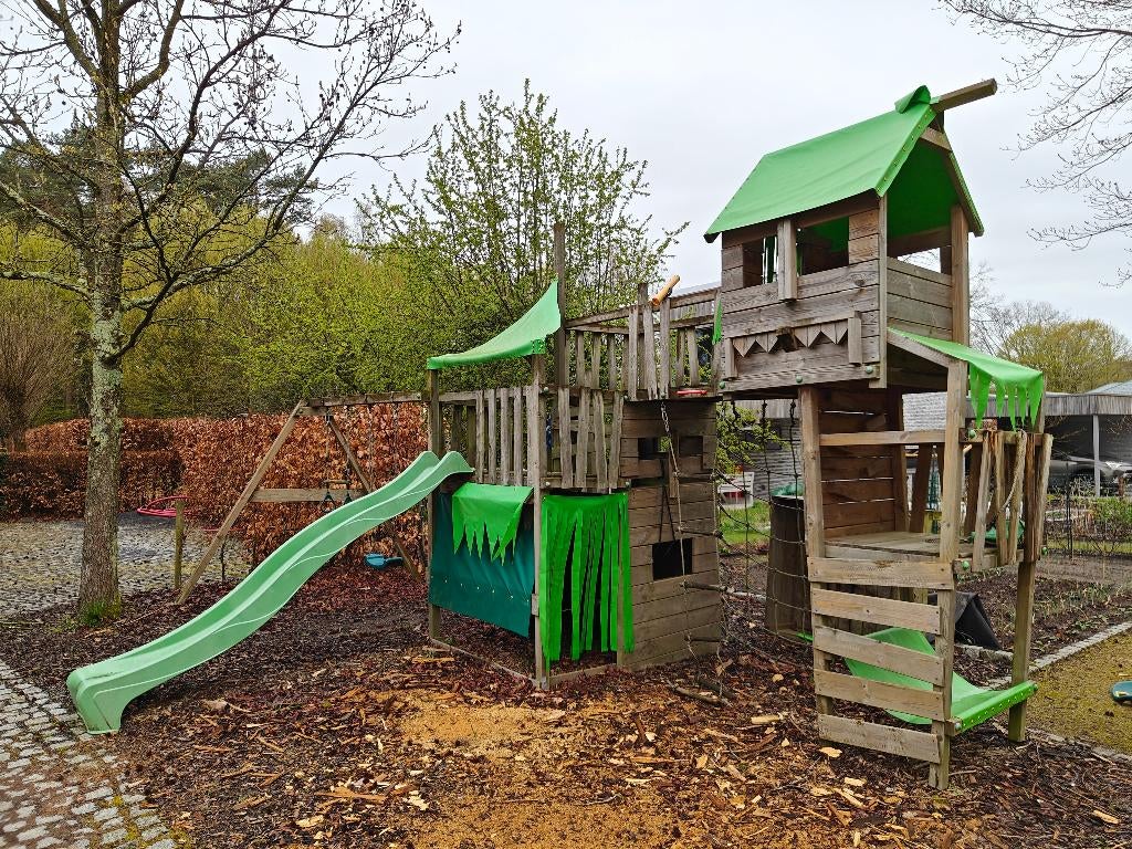 Speeltuin Wickey - Full option, Kinderen en Baby's, Speelgoed | Buiten | Speeltoestellen, Ophalen, Gebruikt, Schommel