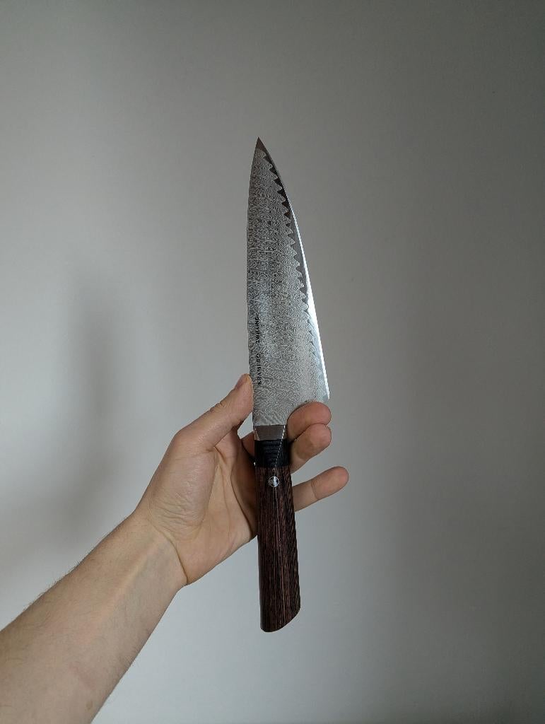 Bob Kramer Meiji Gyuto 20 cm koksmes zwilling, Ophalen of Verzenden, Zo goed als nieuw, Overige materialen