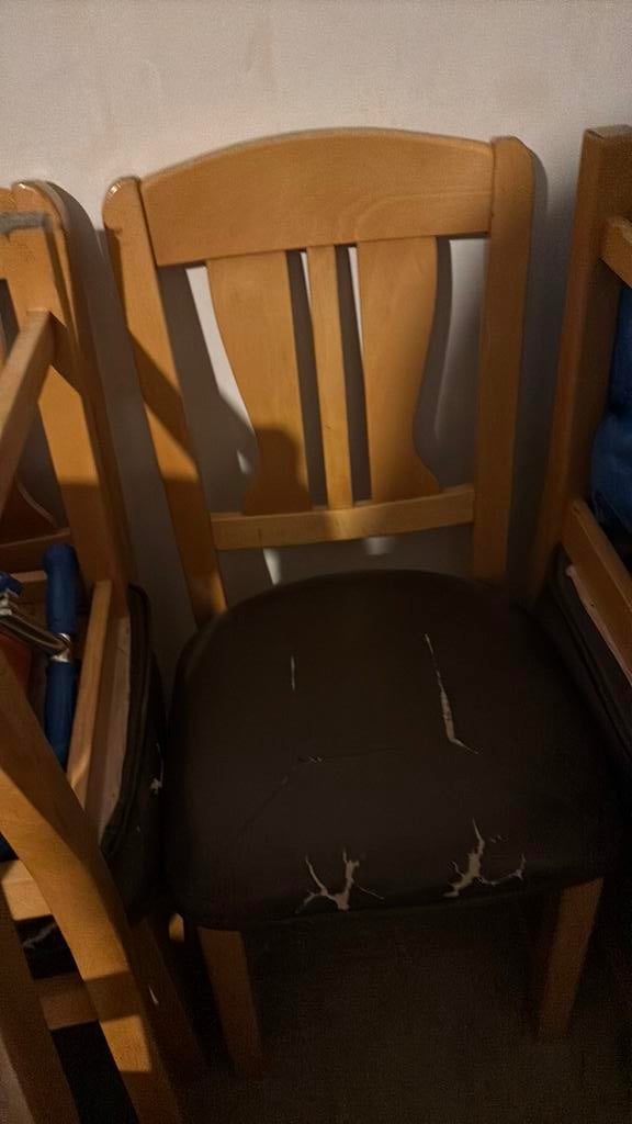 Stoelen, Huis en Inrichting, Stoelen, Ophalen, Gebruikt, Hout, Vijf, Zes of meer stoelen