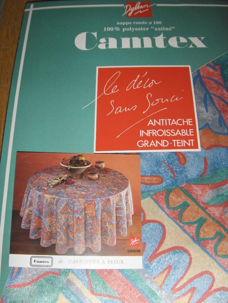 Nappe ronde de 1 m 80 en 100% polyamide. Antitache., Maison & Meubles, Nappes, Enlèvement ou Envoi, Neuf