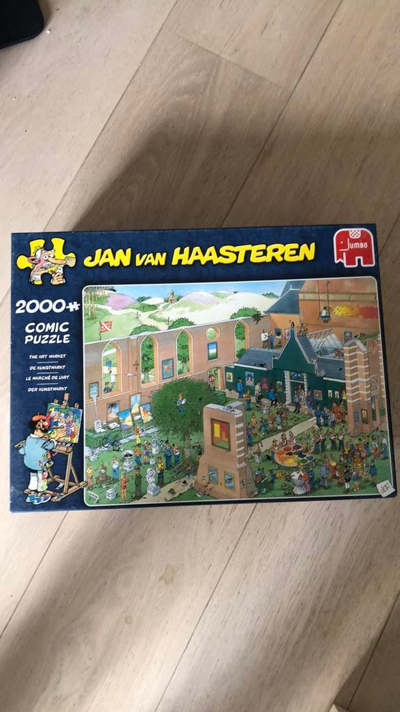 Puzzel Jan van Haasteren, de kunstmarkt., Hobby en Vrije tijd, Denksport en Puzzels, Ophalen, Zo goed als nieuw