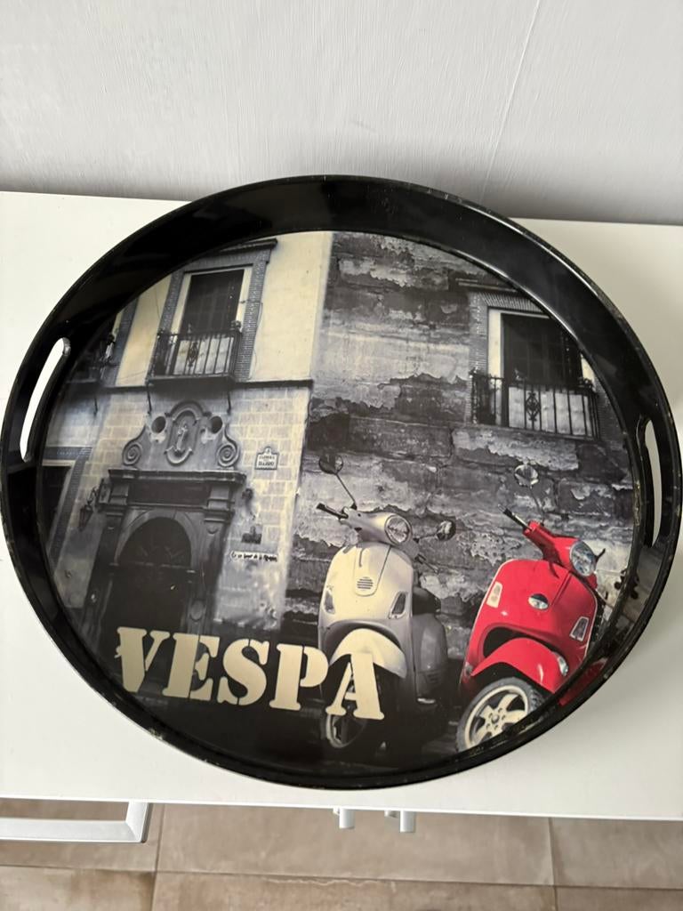 Plateau « VESPA » (35 cm), Maison & Meubles, Enlèvement ou Envoi, Comme neuf