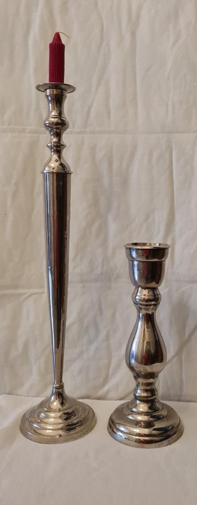 XxL vintage Landhuis kandelaars, Gebruikt, 50 tot 75 cm, Ophalen of Verzenden, Metaal