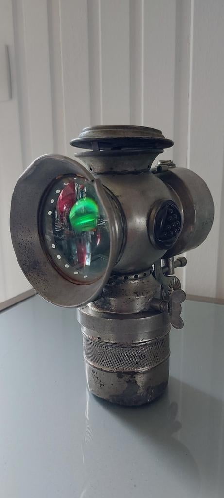 D.R.G.M. Acetyleenlamp fiets- motorrijderslamp., Verzamelen, Militaria | Tweede Wereldoorlog, Ophalen of Verzenden
