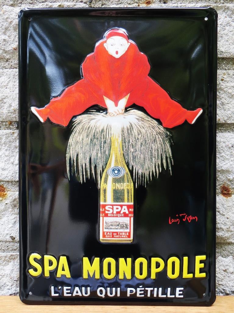 Metalen reclamebord van Spa Monopole, Verzamelen, Ophalen of Verzenden, Zo goed als nieuw, Reclamebord