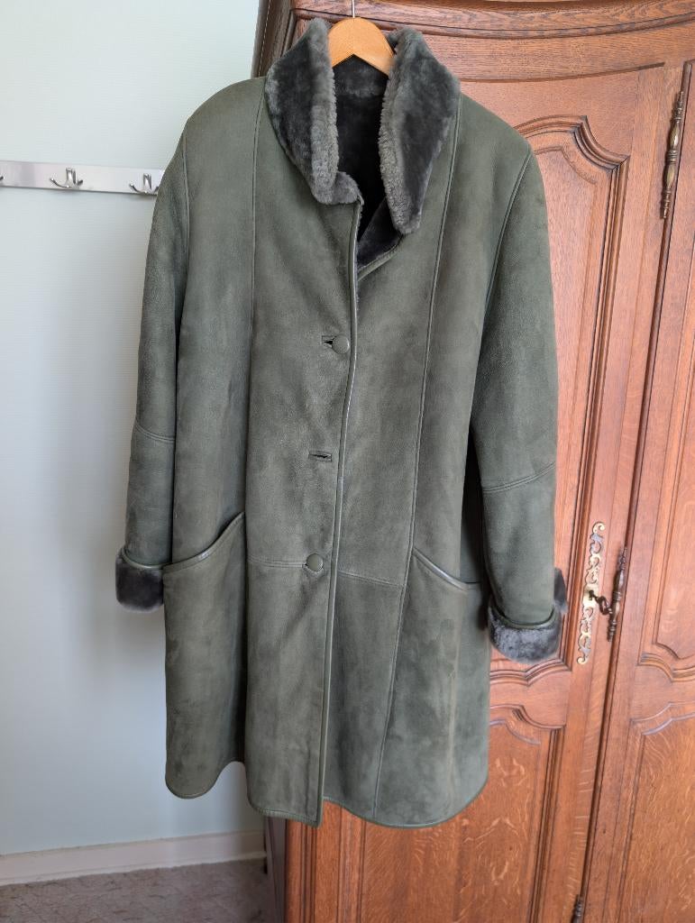 Manteau long en peau retournée, Vêtements | Femmes, Autre, Taille 46/48 (XL) ou plus grande, Porté, Vert