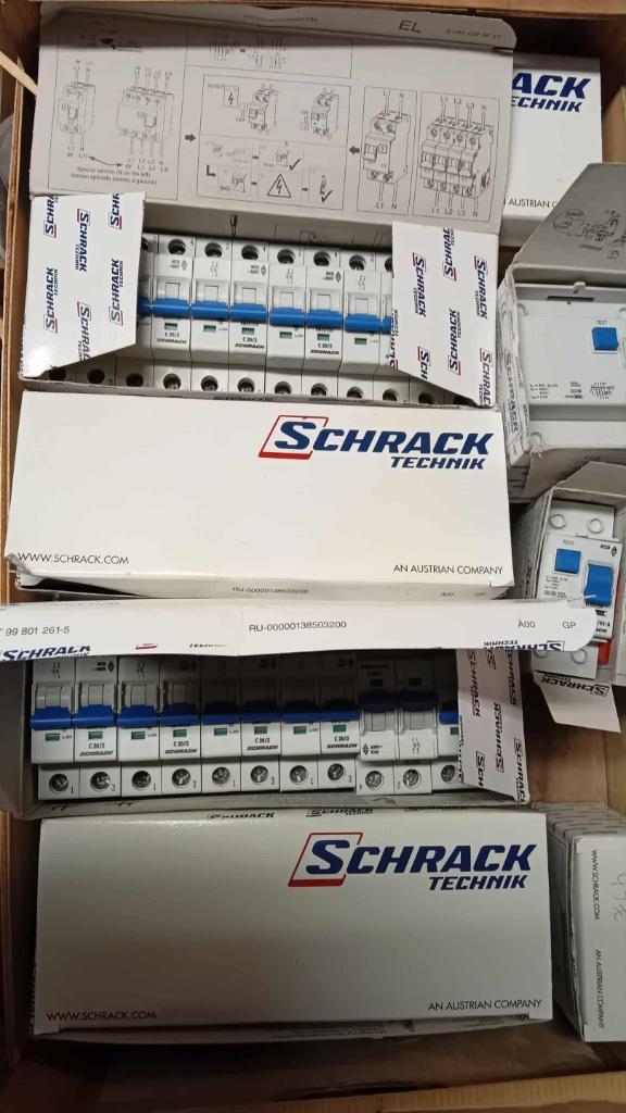 Automaten  Schrack 20 amp.2 pol. en verliesstroomschakelaar, Doe-het-zelf en Bouw, Ophalen of Verzenden