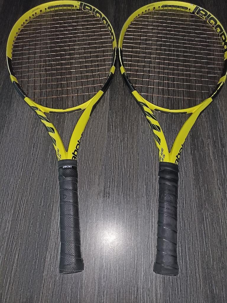 2x Babolat Pure Aero Junior 26 Tennisrackets, Sport en Fitness, Tennis, Ophalen, Gebruikt, L0, Racket