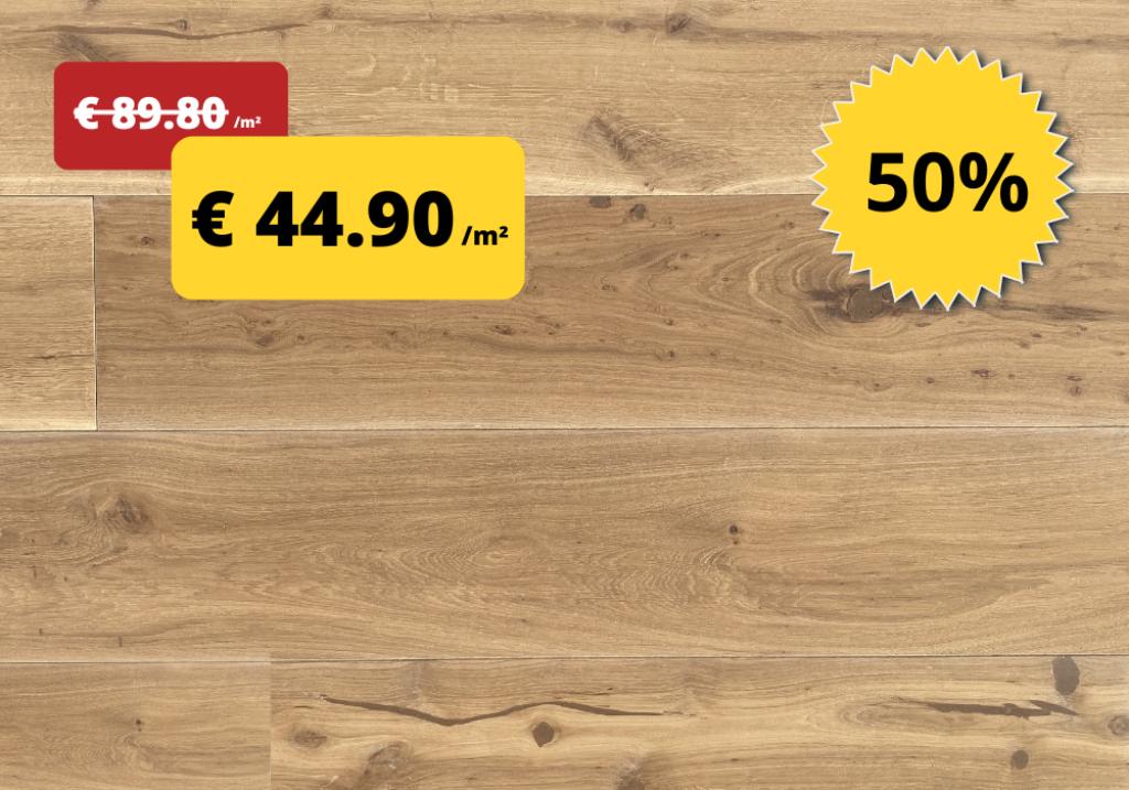 Houten vloeren voor € 44.90 /m² incl BTW - 50% KORTING, Doe-het-zelf en Bouw, Parket, Nieuw, Ophalen of Verzenden, 10 m² of meer